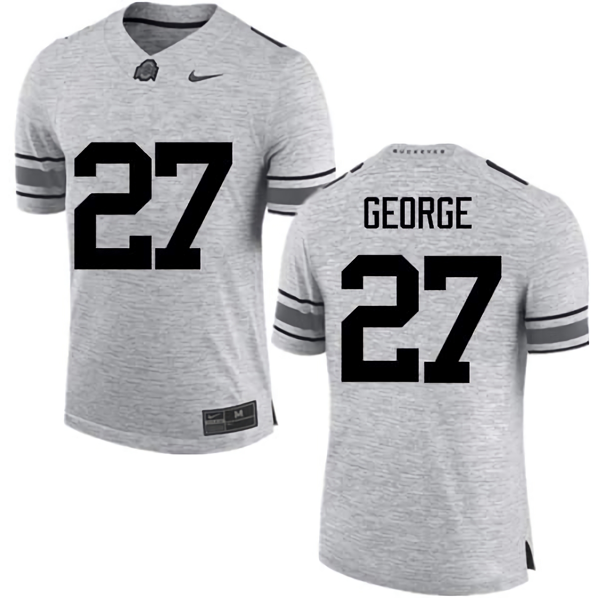 Eddie George Ohio State Buckeyes Men's NCAA #27 Nike Gray College Stitched Football Jersey RPW3656NG